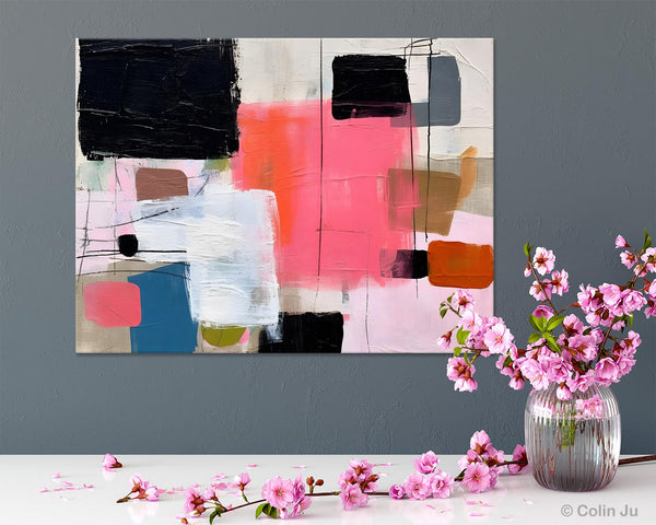 Contemporary Abstract Art, Bedroom Canvas Art Ideas, Simple Modern Art, Large Original Paintings for Sale, Buy Large Paintings Online-Art Painting Canvas