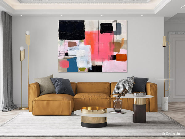 Contemporary Abstract Art, Bedroom Canvas Art Ideas, Simple Modern Art, Large Original Paintings for Sale, Buy Large Paintings Online-Art Painting Canvas