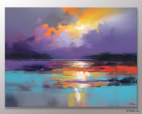Modern Landscape Paintings, Landscape Paintings for Living Room, Original Abstract Canvas Painting, Contemporary Acrylic Paintings-Art Painting Canvas