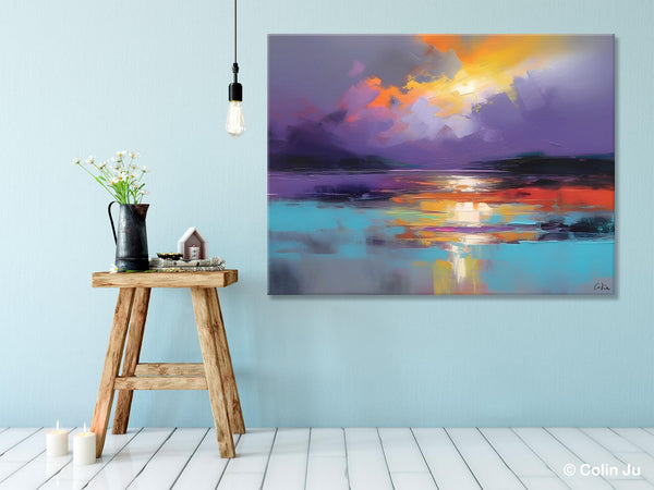 Modern Landscape Paintings, Landscape Paintings for Living Room, Original Abstract Canvas Painting, Contemporary Acrylic Paintings-Art Painting Canvas