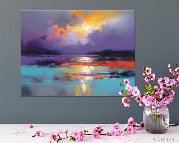 Modern Landscape Paintings, Landscape Paintings for Living Room, Original Abstract Canvas Painting, Contemporary Acrylic Paintings-Art Painting Canvas