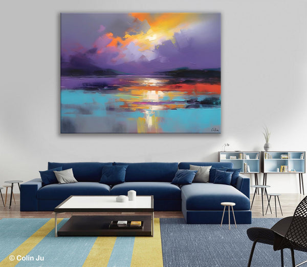 Modern Landscape Paintings, Landscape Paintings for Living Room, Original Abstract Canvas Painting, Contemporary Acrylic Paintings-Art Painting Canvas