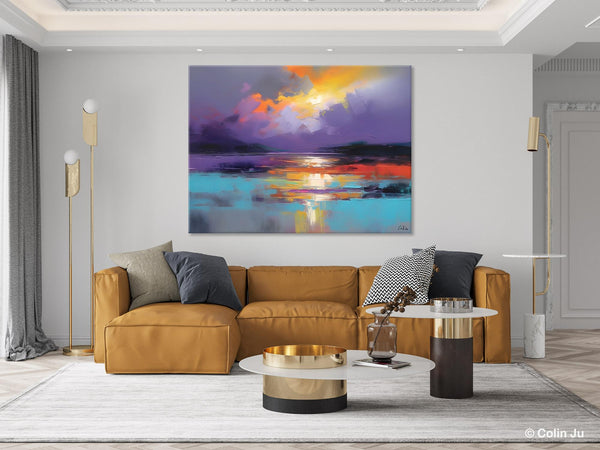 Modern Landscape Paintings, Landscape Paintings for Living Room, Original Abstract Canvas Painting, Contemporary Acrylic Paintings-Art Painting Canvas