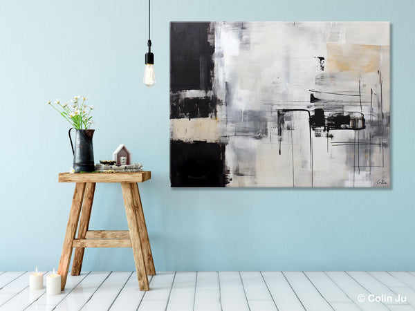 Modern Paintings for Bedroom, Living Room Wall Canvas Painting, Extra Large Abstract Artwork, Original Hand Painted Acrylic Painting-Art Painting Canvas