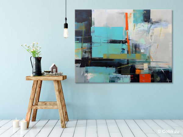 Contemporary Canvas Artwork, Large Modern Acrylic Painting, Abstract Wall Art for Dining Room, Original Hand Painted Wall Art Paintings-Art Painting Canvas