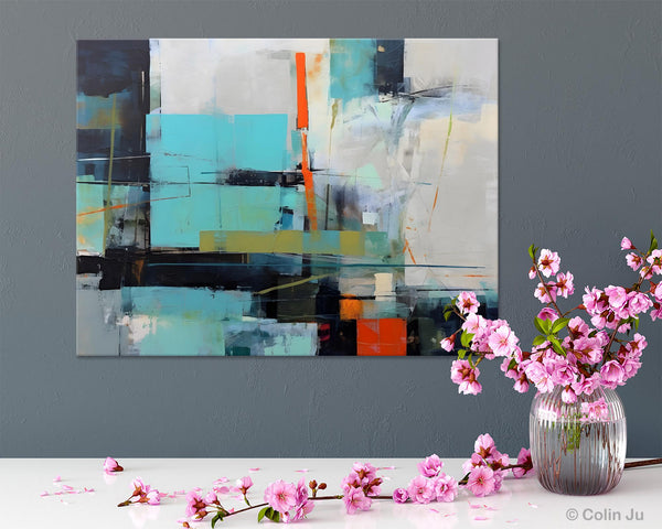 Contemporary Canvas Artwork, Large Modern Acrylic Painting, Abstract Wall Art for Dining Room, Original Hand Painted Wall Art Paintings-Art Painting Canvas