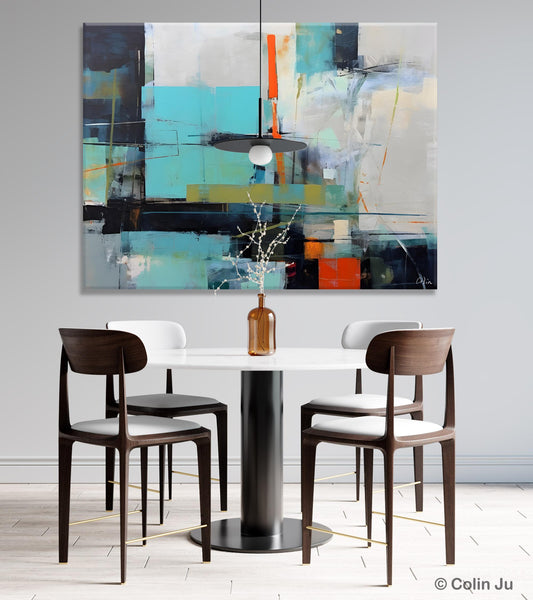 Contemporary Canvas Artwork, Large Modern Acrylic Painting, Abstract Wall Art for Dining Room, Original Hand Painted Wall Art Paintings-Art Painting Canvas
