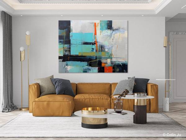 Contemporary Canvas Artwork, Large Modern Acrylic Painting, Abstract Wall Art for Dining Room, Original Hand Painted Wall Art Paintings-Art Painting Canvas