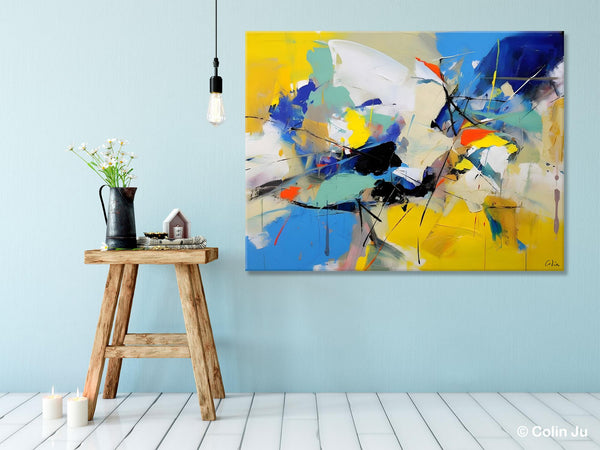 Living Room Wall Art Ideas, Original Modern Wall Art Paintings, Modern Paintings for Bedroom, Buy Paintings Online, Oversized Canvas Painting for Sale-Art Painting Canvas