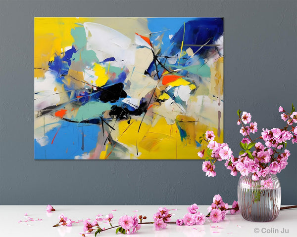 Living Room Wall Art Ideas, Original Modern Wall Art Paintings, Modern Paintings for Bedroom, Buy Paintings Online, Oversized Canvas Painting for Sale-Art Painting Canvas