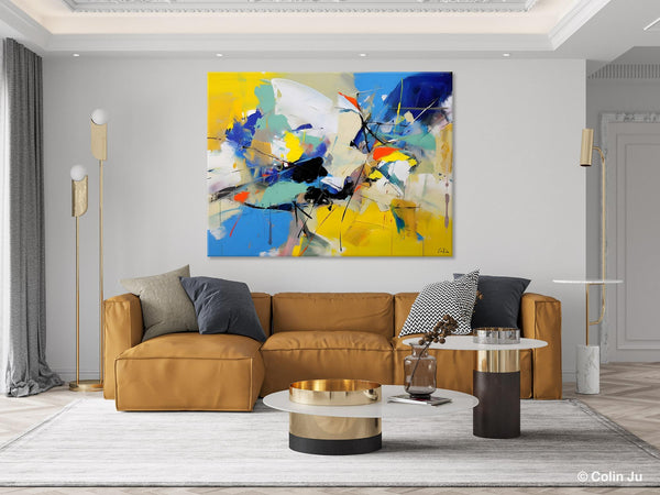 Living Room Wall Art Ideas, Original Modern Wall Art Paintings, Modern Paintings for Bedroom, Buy Paintings Online, Oversized Canvas Painting for Sale-Art Painting Canvas