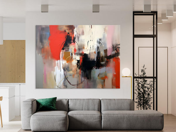 Large Wall Art Paintings Behind Sofa, Acrylic Paintings on Canvas, Original Acrylic Paintings, Modern Canvas Paintings, Hand Painted Canvas Art-Art Painting Canvas