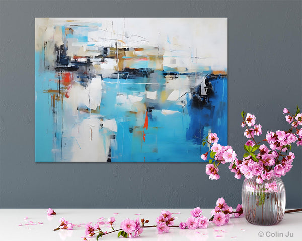 Hand Painted Acrylic Painting, Abstract Wall Painting for Living Room, Modern Contemporary Artwork, Original Acrylic Paintings for Dining Room-Art Painting Canvas