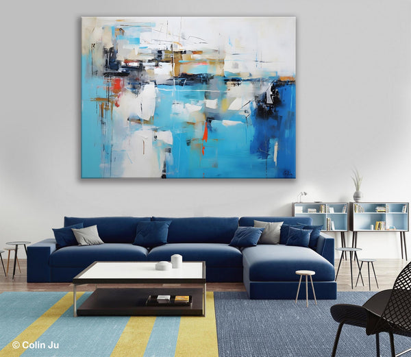 Hand Painted Acrylic Painting, Abstract Wall Painting for Living Room, Modern Contemporary Artwork, Original Acrylic Paintings for Dining Room-Art Painting Canvas