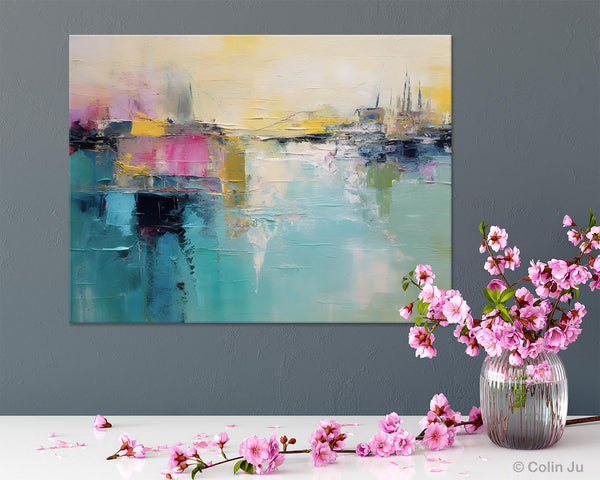 Acrylic Paintings Behind Sofa, Abstract Paintings for Bedroom, Contemporary Canvas Wall Art, Original Hand Painted Canvas Art, Buy Paintings Online-Art Painting Canvas