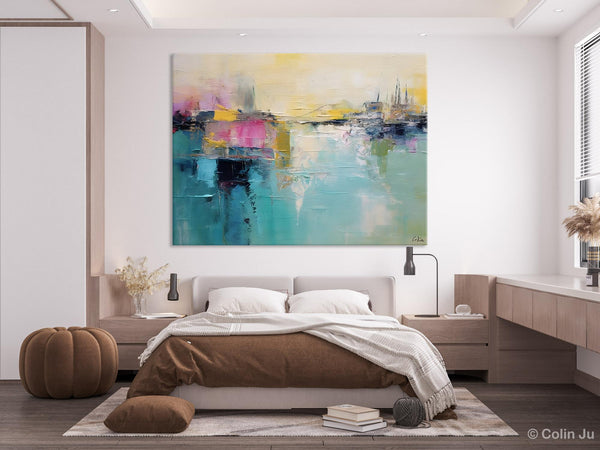 Acrylic Paintings Behind Sofa, Abstract Paintings for Bedroom, Contemporary Canvas Wall Art, Original Hand Painted Canvas Art, Buy Paintings Online-Art Painting Canvas