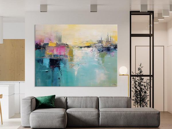 Acrylic Paintings Behind Sofa, Abstract Paintings for Bedroom, Contemporary Canvas Wall Art, Original Hand Painted Canvas Art, Buy Paintings Online-Art Painting Canvas