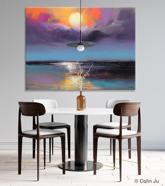 Abstract Landscape Painting on Canvas, Hand Painted Canvas Art, Contemporary Wall Art Paintings for Living Room, Huge Original Art-Art Painting Canvas