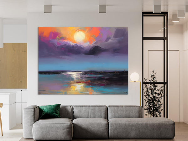 Abstract Landscape Painting on Canvas, Hand Painted Canvas Art, Contemporary Wall Art Paintings for Living Room, Huge Original Art-Art Painting Canvas