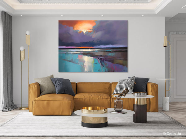 Original Landscape Oil Painting, Large Landscape Painting for Living Room, Bedroom Wall Art Ideas, Large Paintings for Dining Room-Art Painting Canvas