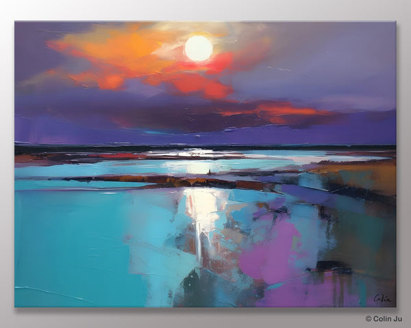 Original Landscape Abstract Painting, Simple Wall Art Ideas, Living Room Abstract Paintings, Large Landscape Canvas Paintings, Buy Art Online-Art Painting Canvas