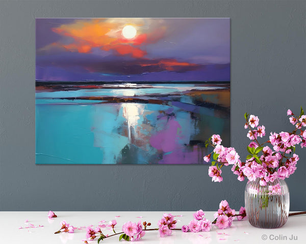 Original Landscape Abstract Painting, Simple Wall Art Ideas, Living Room Abstract Paintings, Large Landscape Canvas Paintings, Buy Art Online-Art Painting Canvas