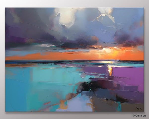 Living Room Abstract Paintings, Original Landscape Abstract Painting, Simple Wall Art Ideas, Extra Large Landscape Canvas Paintings, Buy Art Online-Art Painting Canvas