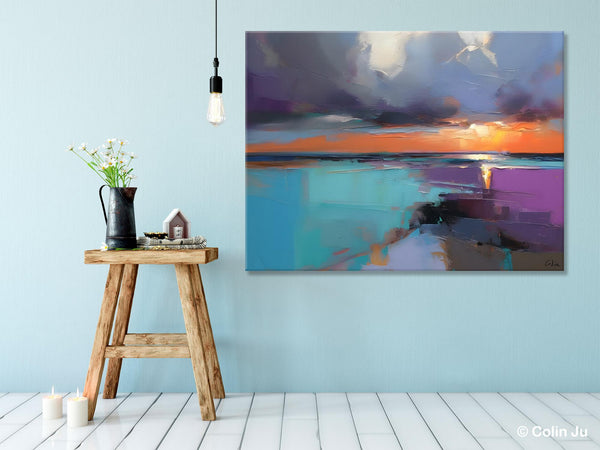 Living Room Abstract Paintings, Original Landscape Abstract Painting, Simple Wall Art Ideas, Extra Large Landscape Canvas Paintings, Buy Art Online-Art Painting Canvas