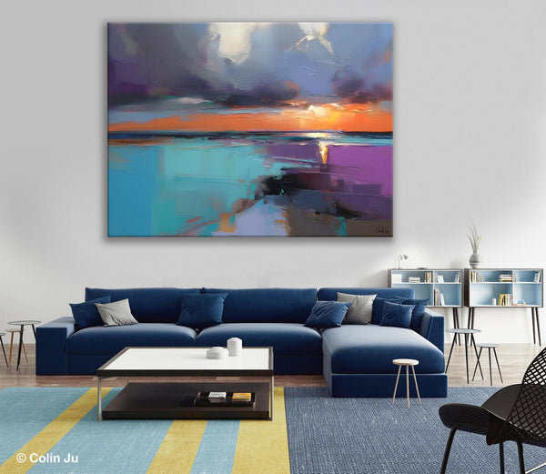 Living Room Abstract Paintings, Original Landscape Abstract Painting, Simple Wall Art Ideas, Extra Large Landscape Canvas Paintings, Buy Art Online-Art Painting Canvas