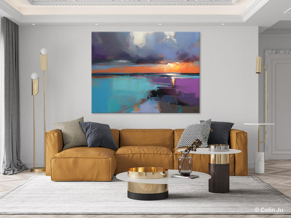Living Room Abstract Paintings, Original Landscape Abstract Painting, Simple Wall Art Ideas, Extra Large Landscape Canvas Paintings, Buy Art Online-Art Painting Canvas