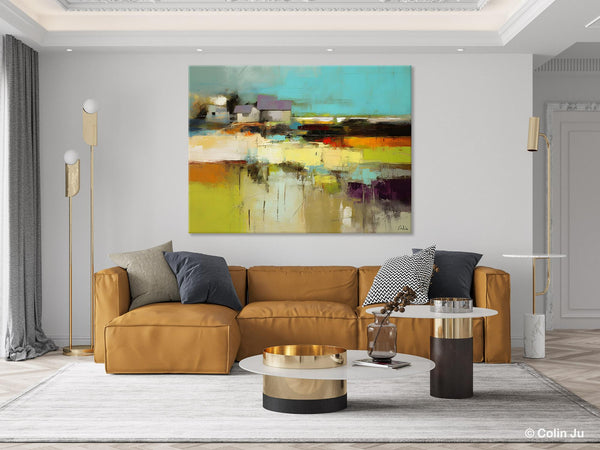 Simple Abstract Art, Landscape Canvas Painting, Bedroom Wall Art Paintings, Acrylic Painting on Canvas, Large Original Canvas Painting-Art Painting Canvas