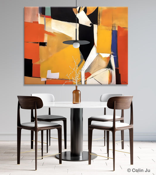 Extra Large Paintings for Living Room, Hand Painted Wall Art Paintings, Original Abstract Acrylic Painting, Abstract Wall Art for Dining Room-Art Painting Canvas