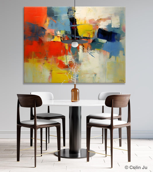 Acrylic Paintings on Canvas, Large Paintings Behind Sofa, Palette Knife Paintings, Abstract Painting for Living Room, Original Modern Paintings-Art Painting Canvas