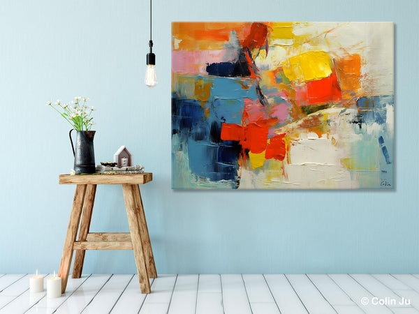 Abstract Acrylic Paintings for Living Room, Original Modern Contemporary Artwork, Buy Paintings Online, Oversized Canvas Artwork-Art Painting Canvas