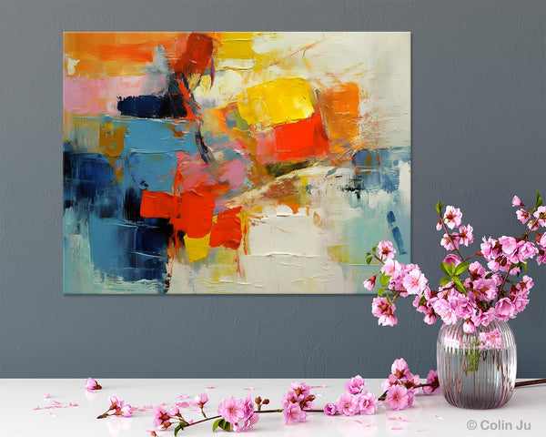 Abstract Acrylic Paintings for Living Room, Original Modern Contemporary Artwork, Buy Paintings Online, Oversized Canvas Artwork-Art Painting Canvas