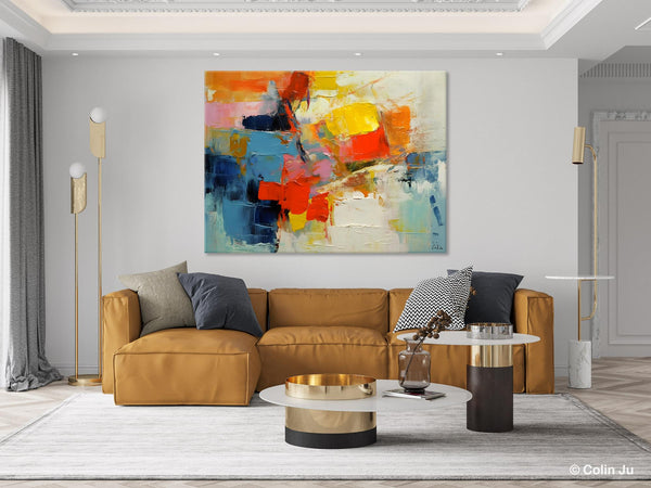 Abstract Acrylic Paintings for Living Room, Original Modern Contemporary Artwork, Buy Paintings Online, Oversized Canvas Artwork-Art Painting Canvas