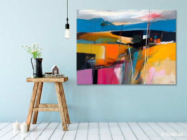 Large Painting on Canvas, Buy Large Paintings Online, Simple Modern Art, Original Contemporary Abstract Art, Bedroom Canvas Painting Ideas-Art Painting Canvas