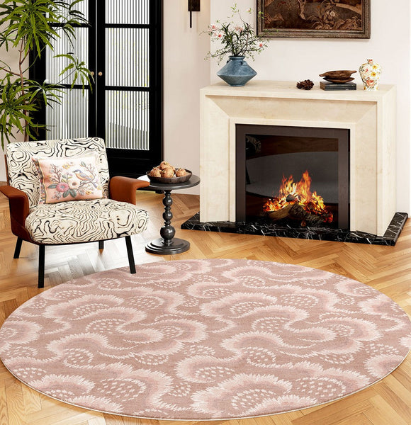 Contemporary Modern Rugs, Mid Century Round Modern Rugs under Chairs, Bedroom Abstract Modern Area Rugs, Geometric Round Rugs for Dining Room-Art Painting Canvas