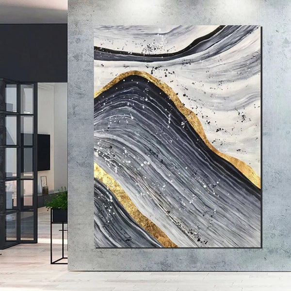 Abstract Canvas Painting, Extra Large Abstract Artwork, Modern Paintings for Dining Room, Hand Painted Wall Painting-Art Painting Canvas