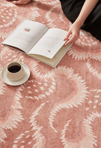 Contemporary Modern Rugs, Mid Century Round Modern Rugs under Chairs, Bedroom Abstract Modern Area Rugs, Geometric Round Rugs for Dining Room-Art Painting Canvas