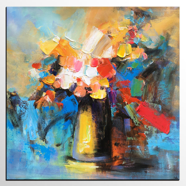 Flower Acrylic Painting, Abstract Acrylic Painting, Flower Painting for Sale, Custom Acrylic Painting on Canvas, Abstract Art on Canvas
