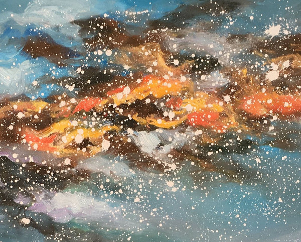 Landscape Oil Paintings, Starry Night Sky Painting, Custom Canvas Artwork, Original Oil Painting on Canvas, Buy Paintings Online