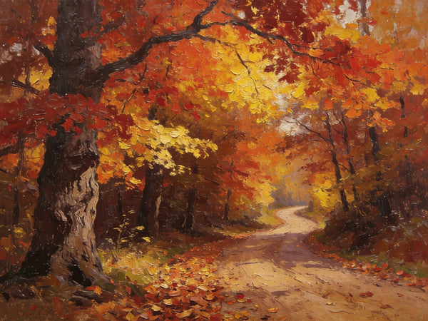 Canvas Wall Art Paintings, Serene Autumn Forest Landscape, Small Oil Paintings, Hand Painted Canvas Art, Landscape Canvas Paintings, Original Oil Paintings-Art Painting Canvas