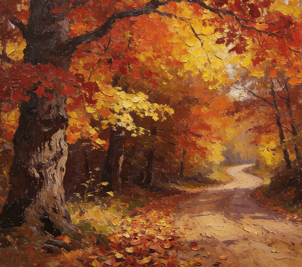 Canvas Wall Art Paintings, Serene Autumn Forest Landscape, Small Oil Paintings, Hand Painted Canvas Art, Landscape Canvas Paintings, Original Oil Paintings-Art Painting Canvas