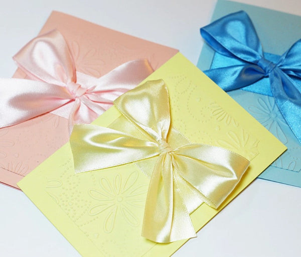 Beautiful Valentine's Day Greeting Card, Creative Birthday Greeting Card, Bowknot Greeting Cards, Original Handmade Wedding Greeting Card, Unique Anniversary Greeting Card to Lovers-Art Painting Canvas
