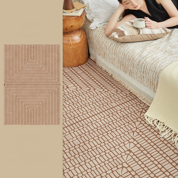 Mid Century Geometric Carpets, Modern Rugs under Dining Room Table, Contemporary Modern Rugs Next to Bed, Abstract Modern Rugs for Living Room-Art Painting Canvas