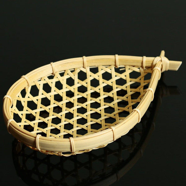 Small Bamboo Basket for Food, Cute Picnic Food Basket, Natural Hand-woven Bamboo Basket, Natural Fruit Basket Kitchen Storage Baskets-Art Painting Canvas