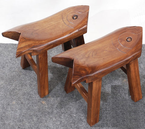 Solid Wood low Stool, Creative Shoe-changing Stool, Handmade Vintage Old Elm Wood Stool, Children's Wooden Stool, Sofa Stool, Dining Table Stool-Art Painting Canvas
