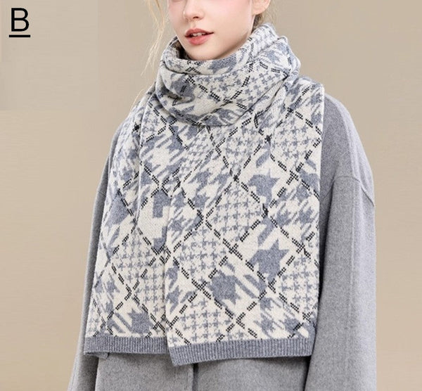 Holiday Scarf, Winter Wool Scarf, Warm Winter Scarf, Soft Cashmere Scarf for Women, Elegant Wool Scarves, Christmas Gifts for Her, Cold Weather Scarf, Fashion Scarf-Art Painting Canvas