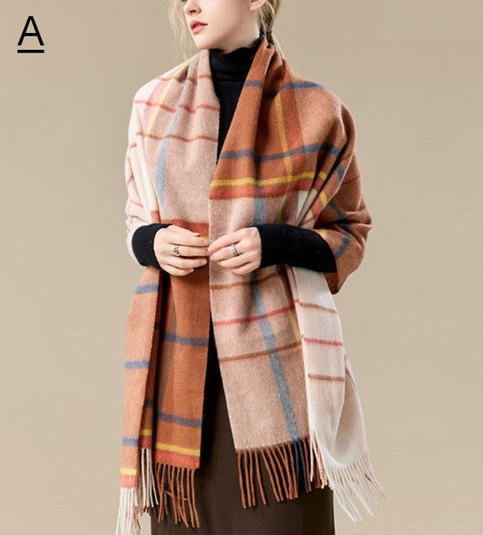 Large Wool Scarf, Winter Shawl, Christmas Holiday Gift, Evening Wrap, Winter Shawl, Elegant Shawl, Warm Cape, Cold Weather Scarf, Fashion Scarf, Oversized Scarf-Art Painting Canvas